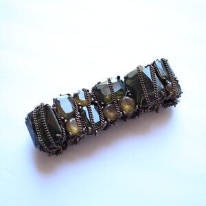 Stella & Dot "After The Rain" Large Stone Chain Wrapped Bracelet Retired